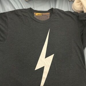 Aviator Nation Dark Gray Lightning Bolt Tee